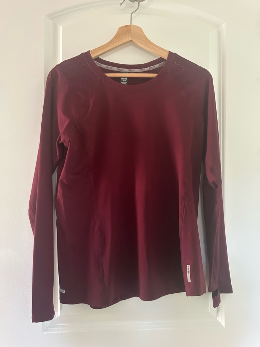 RBX Deep Burgundy Athletic Long Sleeve Top